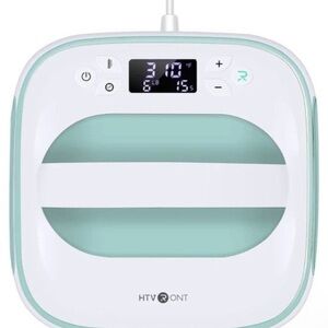 HTVRONT Heat Press Machine in White and Mint